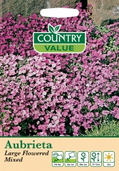 Aubrieta Seeds Large Flowered Mixed by Country Value