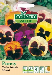 Pansy Swiss Giants Mixed Seeds by Country Value