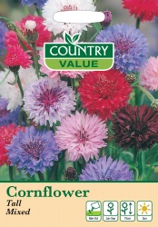 Cornflower Seeds 'Tall Mixed' by Country Value