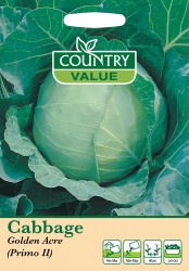 Cabbage Seeds Golden Acre Primo 11 by Country Value