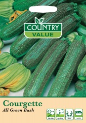 Courgette Seeds All Green Bush by Country Value