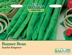 Runner Bean 'Scarlet Emperor' by Country Value