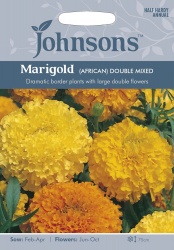 African Marigold Double Mixed Seeds by Johnsons