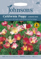 California Poppy Seeds 'Carmine King' by Johnsons