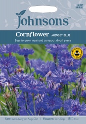 Cornflower Seeds 'Midget Blue' by Johnsons