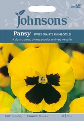 Giant Pansy Seeds 'Swiss Giants Rhinegold' by Johnsons