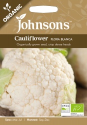 Organic Cauliflower Seeds Flora Blanca by Johnsons