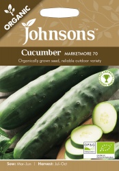 Organic Cucumber Seeds Marketmore 70 by Johnsons