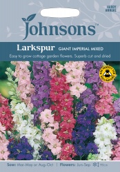 Larkspur Seeds 'Giant Imperial Mixed' by Johnsons