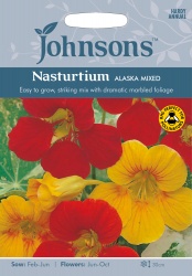 Nasturtium 'Alaska Mixed' Seeds by Johnsons
