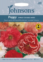 Poppy Seeds 'Shirley Double Mixed' by Johnsons