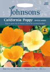 California Poppy Seeds 'Single Mixed' by Johnsons