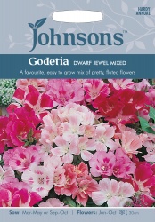 Godetia Dwarf Jewel Mixed Seeds by Johnsons