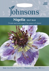 Nigella 'Delft Blue' Seeds by Johnsons