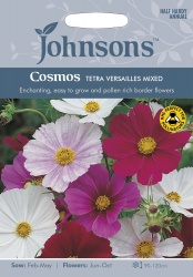 Cosmos 'Tetra Versailles Mixed' by Johnsons