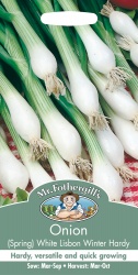 Spring Onion Seeds White Lisbon Winter Hardy by Mr Fothergills