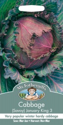 Cabbage Seeds Savoy January King 3 by Mr Fothergill's
