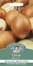 Onion Seeds Bonus F1 by Mr Fothergill's