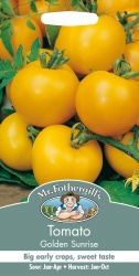 Yellow Tomato Seeds Golden Sunrise by Mr Fothergill's
