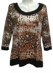 Saloos Leopard Print Tunic Top
